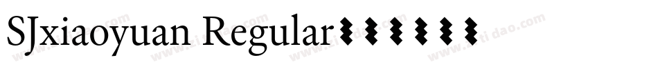 SJxiaoyuan Regular字体转换